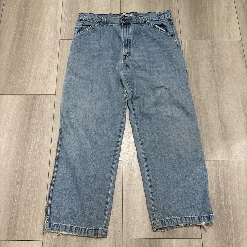 Vintage Y2K Levi Strauss Signature Carpenter Jeans Mens Light Wash Denim 38x30